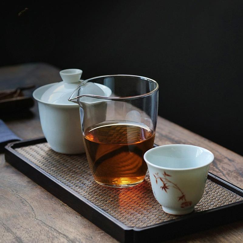 Japanese Style Kung Fu Glass Tea Cup Fair Cup Household Heat-resistant Transparent Kung Fu Tea Set Teacup Accessories New