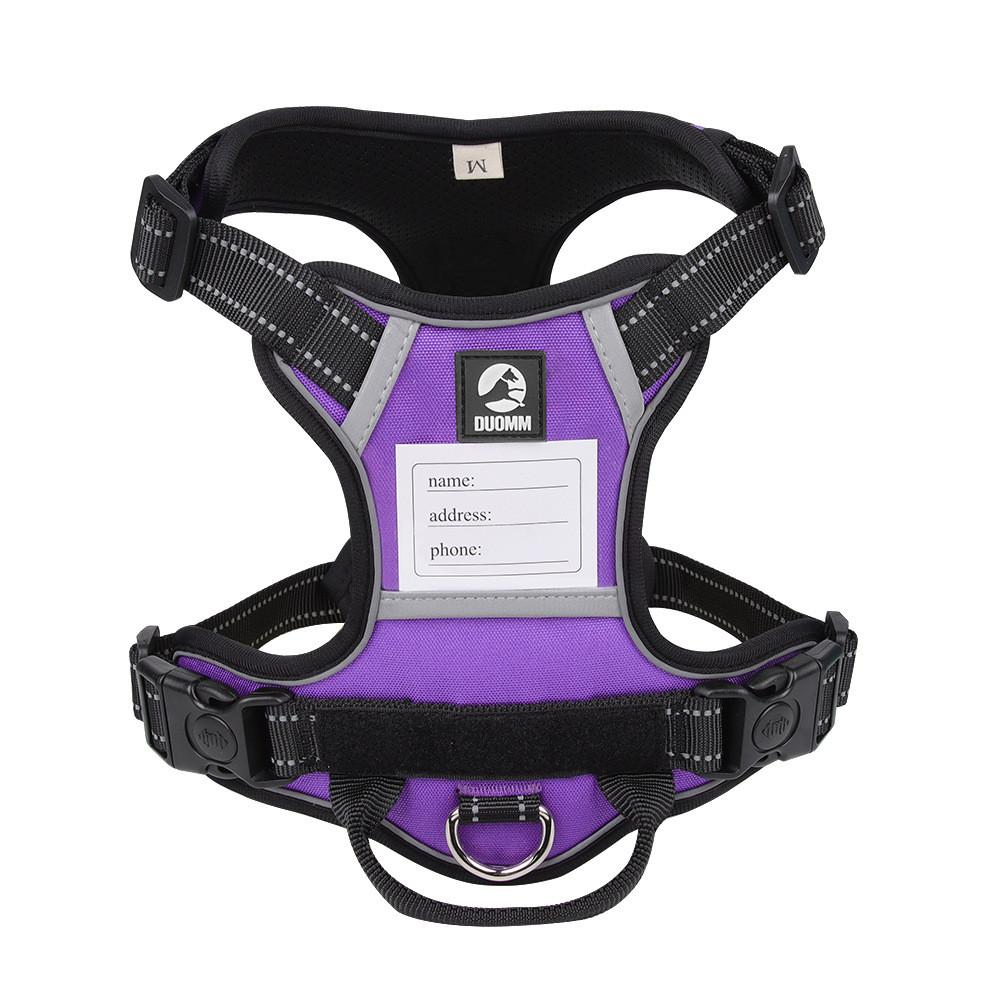 Oxford Fabric Pet Harness With Reflective Features For Safe Night Walks With Dogs