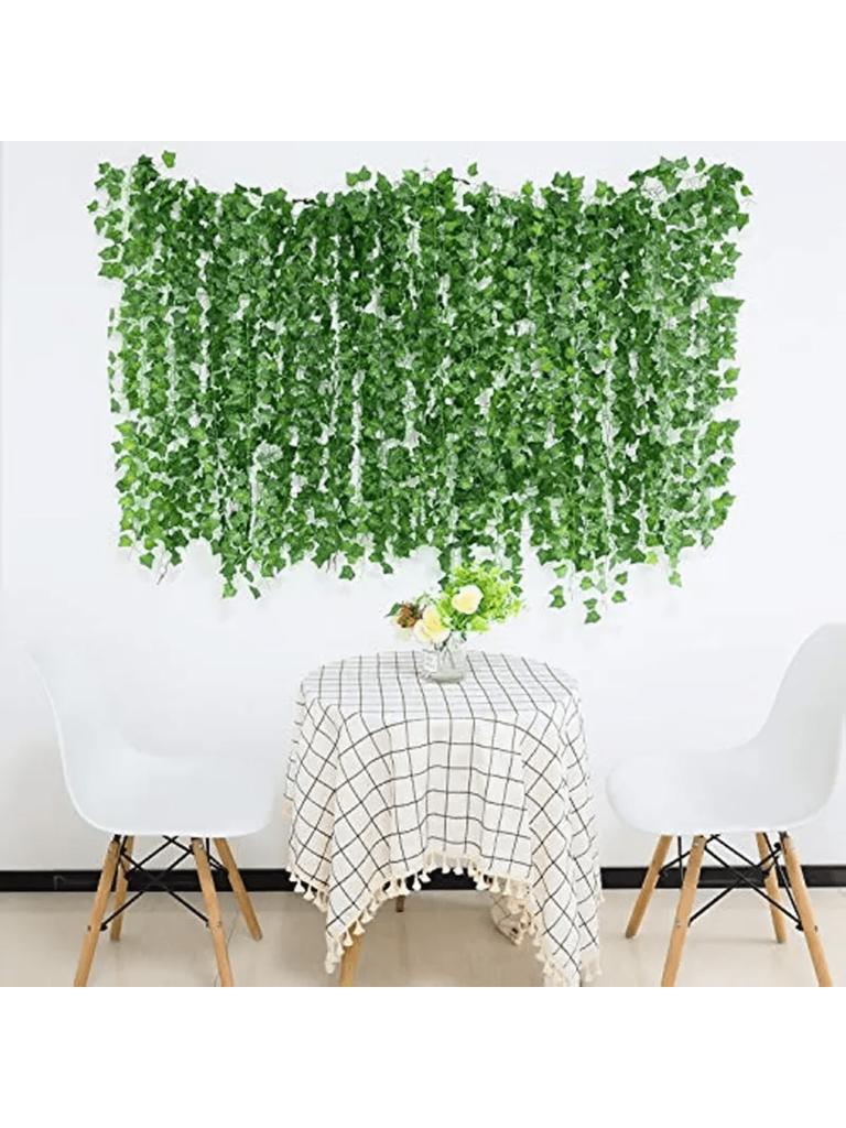 6pc/SET Simulate Ivy strip greenery Vine fake greenery decor, home decor, scene decor, holiday party decor