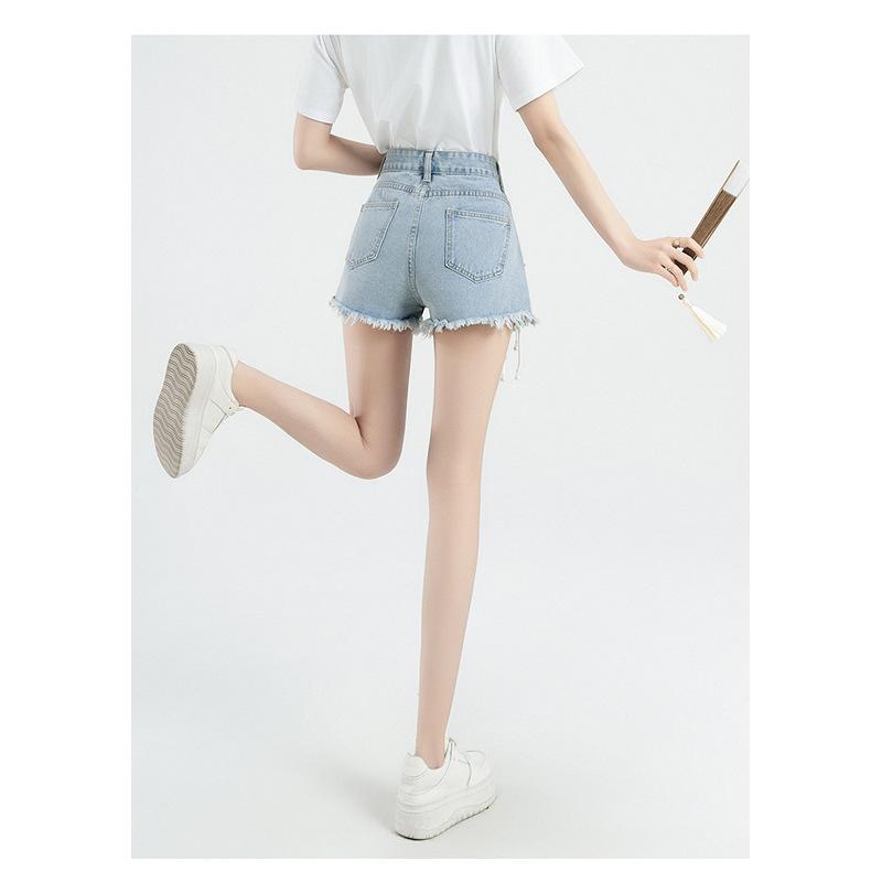 Neuer Chinesischer Stil Nationaler Stil Denim Shorts Damen Sommer Mode Personalisierte Stickerei Nationale Mode A-Linie Hotpants