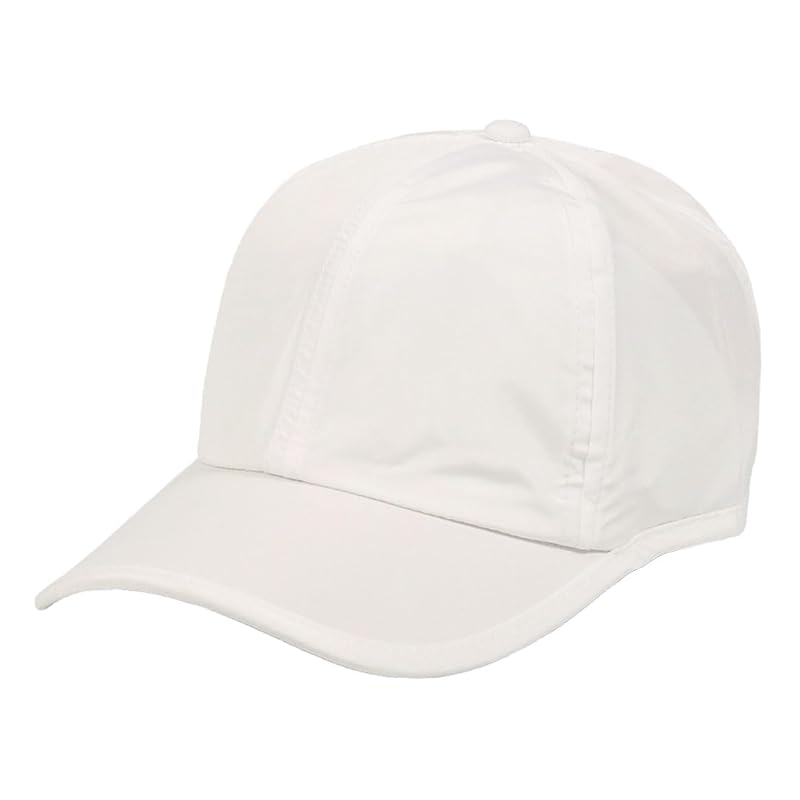

[New Hattan] low cap Taslan polyester men s ladies Plain color hat 6 panels unisex sports fishing white white [product]