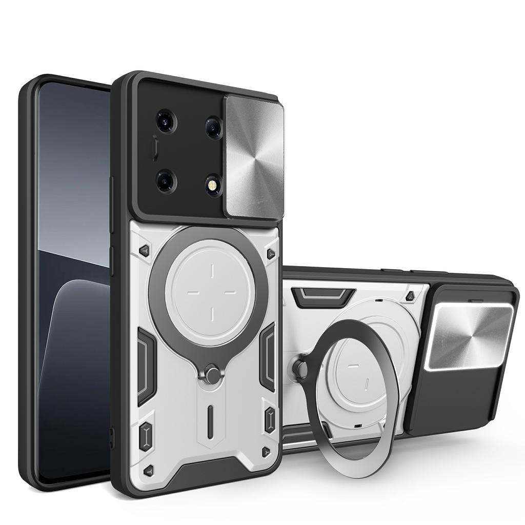 For Infinix Note 30 VIP 5G Case Lens Protection TPU+PC Kickstand Phone Cover