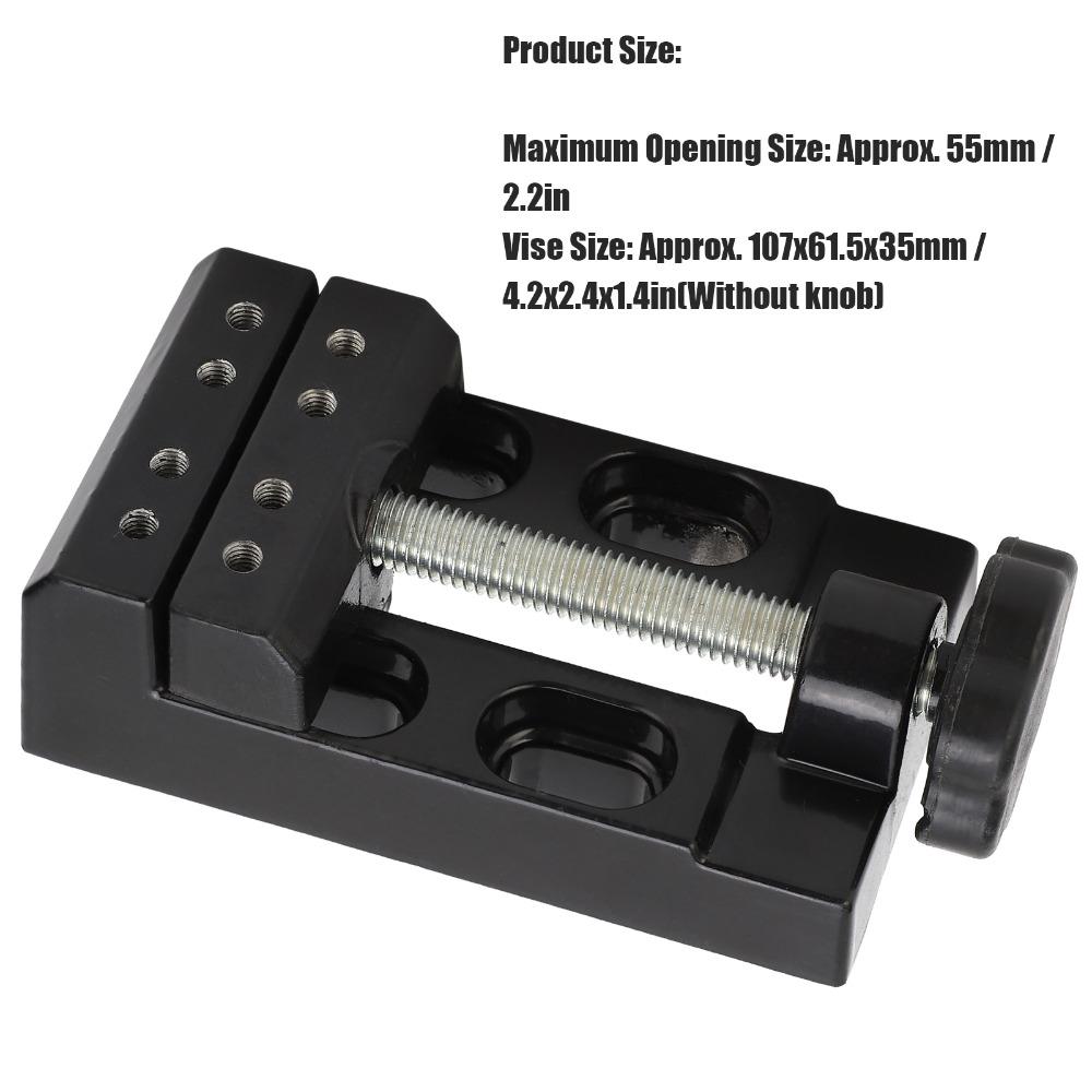 Adjustable Mini Flat Clamp 0-2.2 Inch Clamping Range Table Bench Vice  Craft Carving Tool