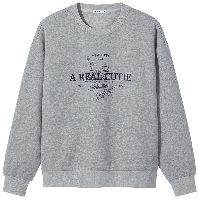 

Женский круглый свитшот Hotwind с принтом растений XL