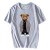 Summer Pure Cotton T-Shirt High Quality Men T Shirt Vintage Bear Print Men's Clothes Womens Fashion Streetwear Tees