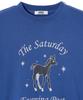 THE SATURDAY EVENING POST Mini Horse Graphic Sweat Shirt_Blue