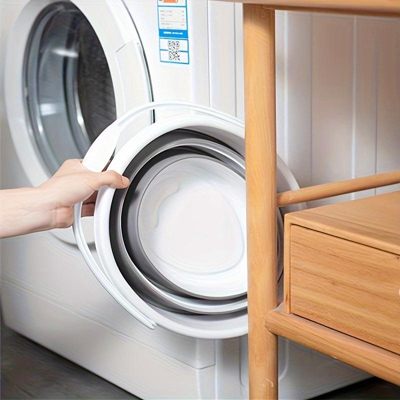 1 găleată portabilă pliabilă cu mâner - Design durabil, care economisește spațiu pentru spălarea mașinii, camping, pescuit și călătorii - Ușoară și ușor de depozitat