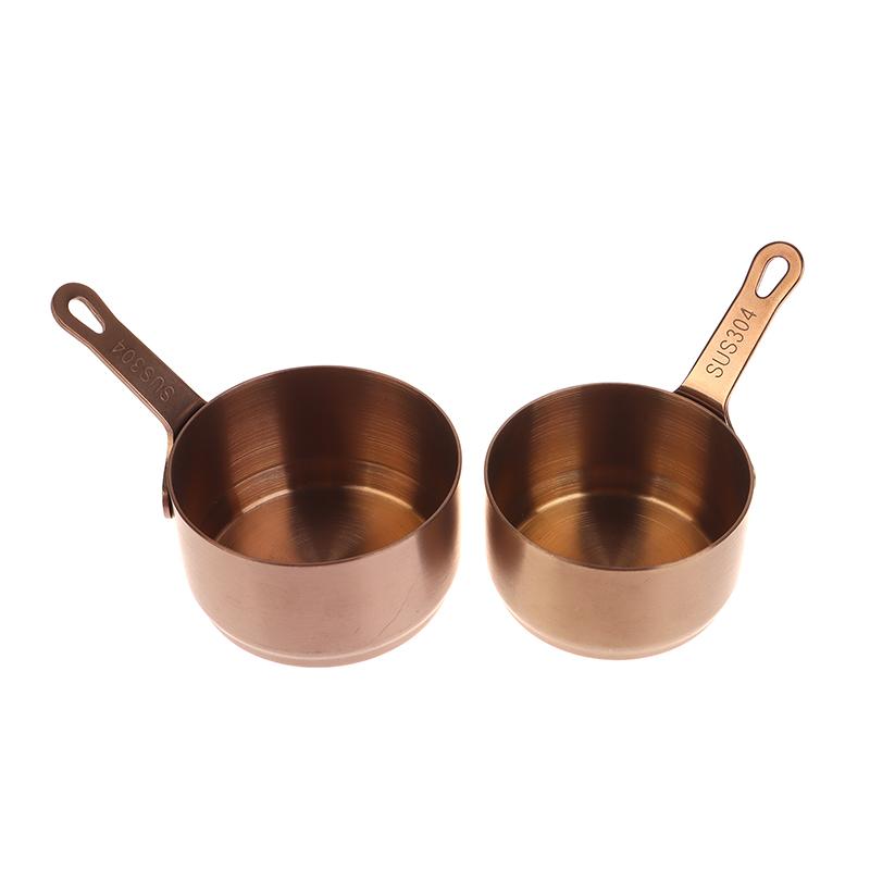Stainless Steel Heat-resistant Stockpots Mini Sauce Pan Non-Stick Milk Cup With Long Handle Kitchen Gravy Boats Steak Sauce Cup