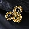 Personalized Retro Court Style Ancient Gold Goat Head Brooch Men's High-end Corsage Suit Dress Accessories Pin Badge