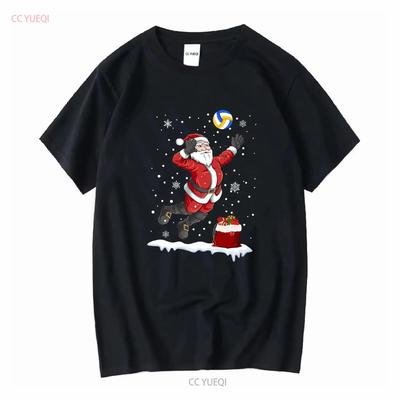 Christmas Santa Claus Volleyball Boys Girls Kids T Shirtns Xmas Shirt Vintage Washed Casual Stylish Slightly Designer Clothes
