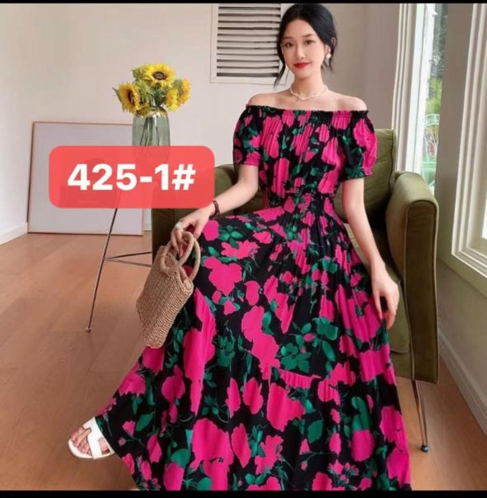 Seaside vacation beach dress cotton floral dress female shabahemi muslim