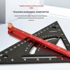 Aluminum Alloy Woodworking Multi-Functional Triangle Ruler with Sliding Rod