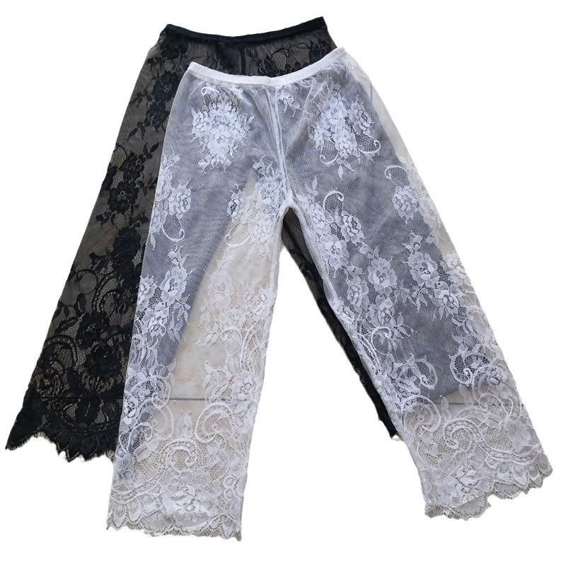 Women's Winter Velvet Lace Qipao Hanfu Pants: Breathable, Anti-Exposure Base Layer Pajamas