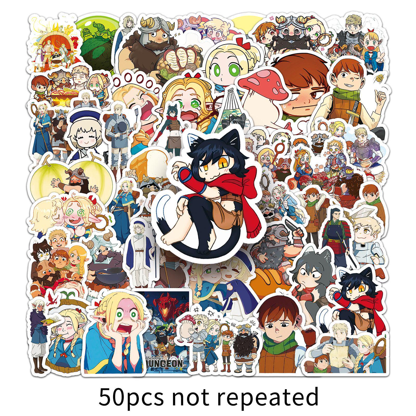 50-Piece Anime Graffiti Sticker Set: Cartoon Decoration for Phone, Water Cup, Computer, and Laptop