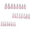 Metallic Style Long Pointed Nail Wearable Art Japanese Cute Sweet Fake