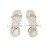 Gucci Interlocking Leather Roman Sandals 7.5cm Women's Ecru 738679 BKO00 9049