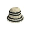 Hat women's 2024 new beach vacation woven straw hat summer seaside sunshade sun protection straw bucket hat basin hat