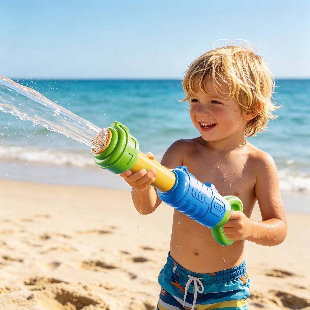 36cm Extendable Water Gun Multi-Hole Water Cannon Beach Outdoor Water Toy Kids Water Blaster Summer Pool Toy