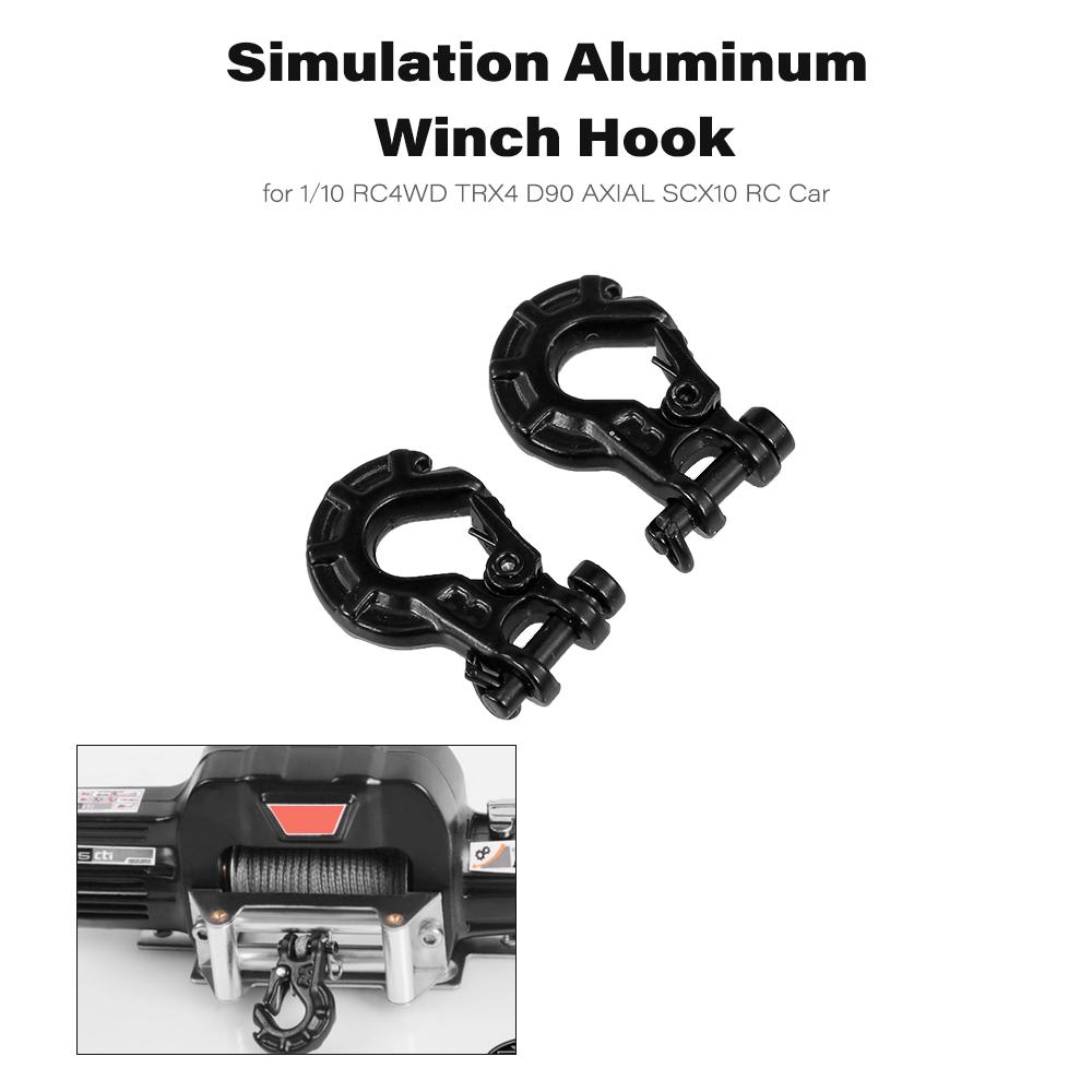 Buy 2PCS Simulation Aluminum Trailer Hook Winch Hook for 1/10 RC4WD