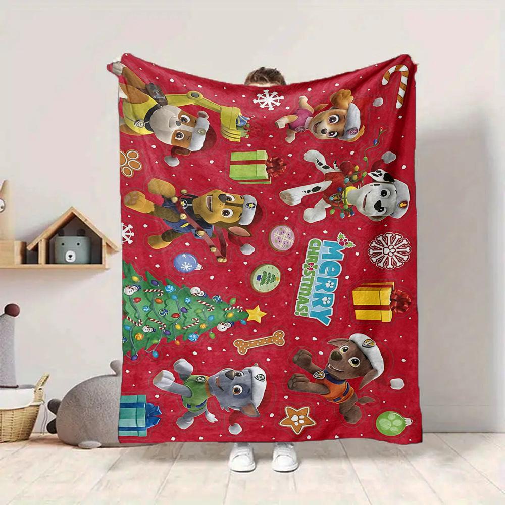 1Pc Christmas Chase Blanket Soft And Comfortable Casual Warm Camping Travel Christmas Halloween Gift M91762
