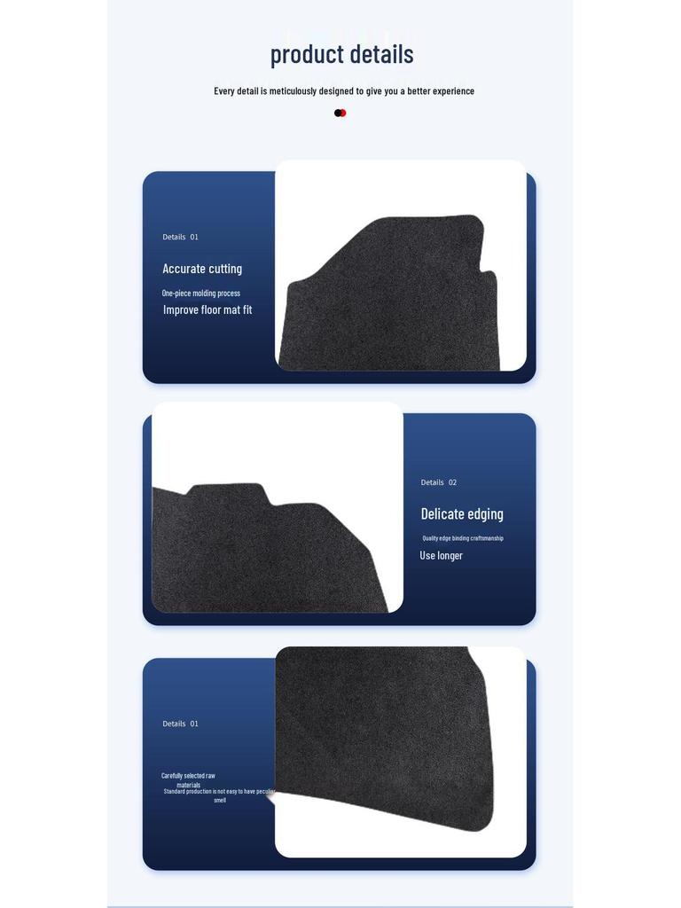Velvet Anti-Wrinkle Car Floor Mats Set for Xiali N7-13-18 Models