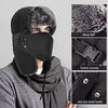 Earflap Winter Mens Warm Face Mask Ski Cap Outdoor Trapper Hat Ears Protect