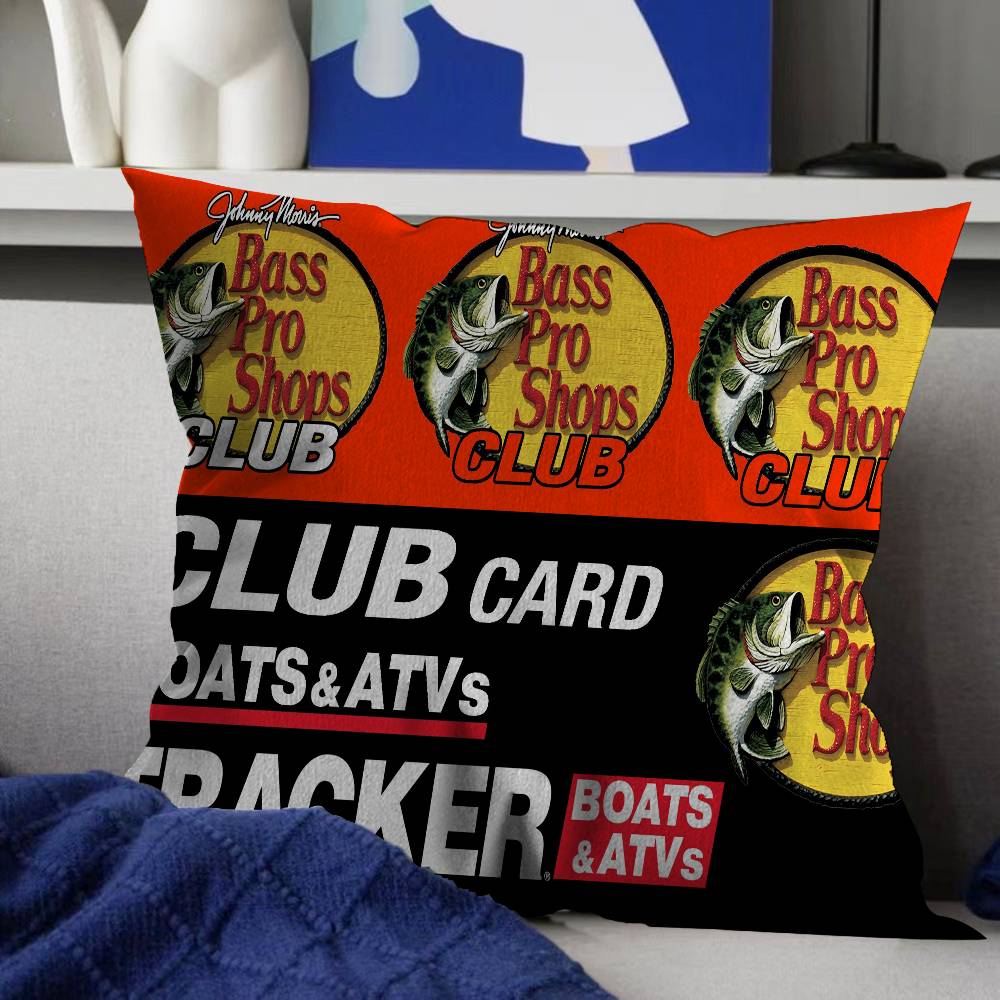 

Fishing Brand Bass-Pro-shops Cushion Cover Decorative Pillow Sofa Home Decor Case Pillow Cases 12x12Inch