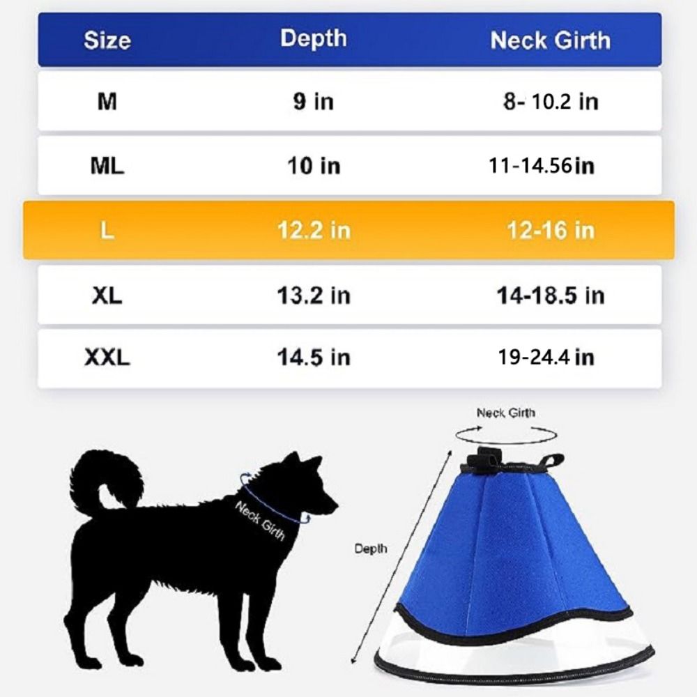 Soft Pet Anti-bite Collar Adjustable Elizabethan Collar Recovery Collar  Prevent Licking Wounds