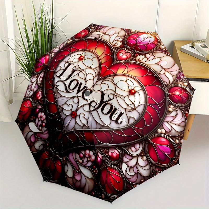 Stained Glass I Love You Heart Ornament - Romantic Home Decor Christmas Gift Umbrella, Christmas Gift Y109