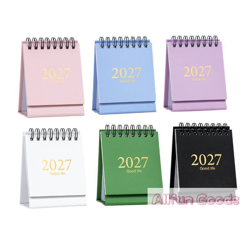 1 buc 2027 Calendar de Birou Mini Culoare Morandi Calendar de Planificare Desktop 18 Luni Mesaj Memo Ornamente Mici Rechizite de Birou Studenți