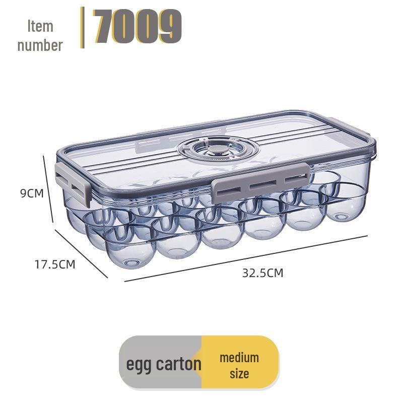 PET Transparent Thickened Refrigerator Storage Box with Timer & Freezer Drainer