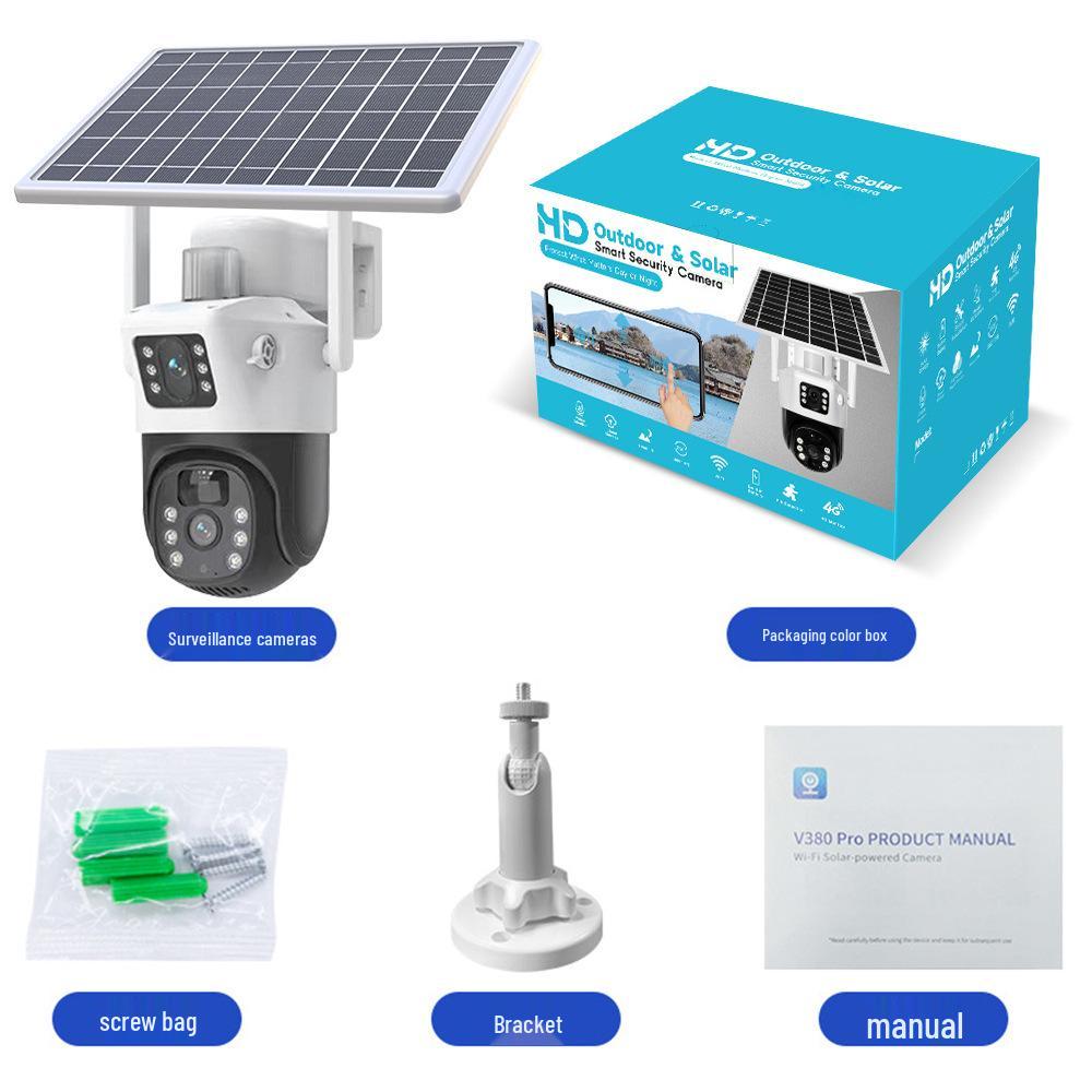 V380 Solar 360° Mobile Remote Indoor/Outdoor Night Vision T4 HD Battery Camera