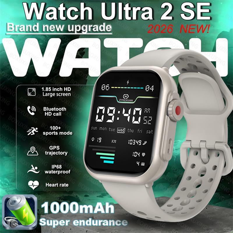 New Watch Ultra 2SE Smart Watch Men Women 1.85-Inch HD AMOLED Full Touch Screen IP68 Waterproof Bluetooth Calling SmartWatch Man