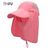 Outfly Summer Cap UV Protection Shawl Hat Outdoor Activity Travel Sun Cap Removable Sunscreen Mask Quick Dry Mountaineering Hat