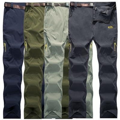 Summer Hiking Pants Men Stretch Waterproof Pants Pockets Trousers Fishing Pants