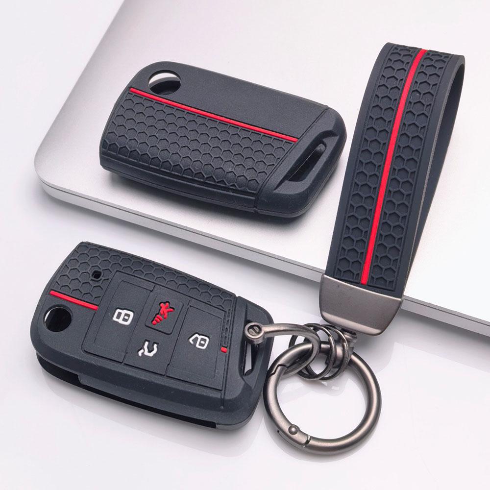 Key Cover for VW Golf Jetta Passat Tiguan GTI Sagitar MK7 GLI Magotan with Keychain Protective Accessory Key Fob Protection Replacement