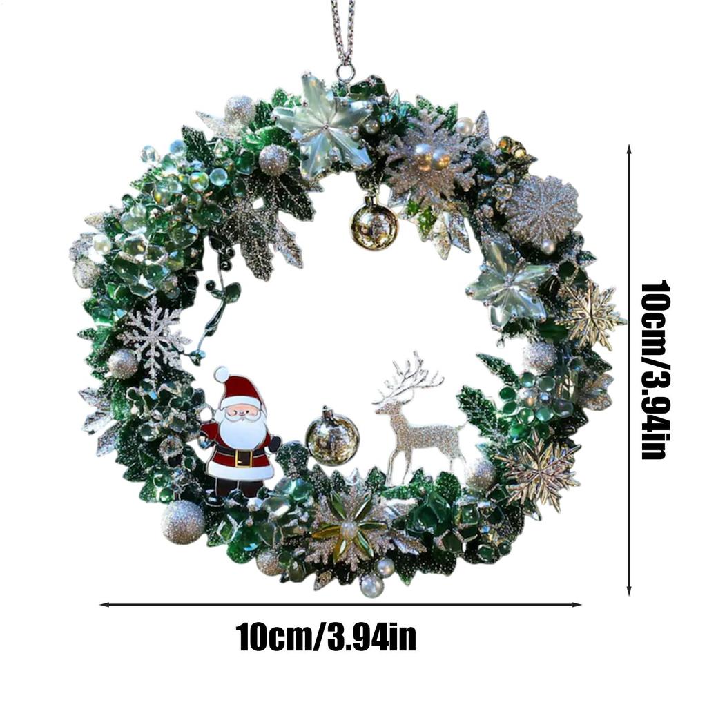 Christmas Tree Decorations 2D Santa Claus Home Decor Small Holiday Christmas Charm For Living Room Entryway Window Door Shelf