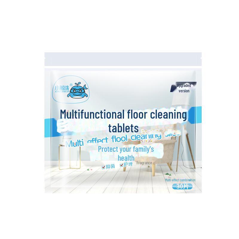 

Таблетки для чистки деревянной плитки: Многофункциональная дезинфицирующая и антибактериальная швабра для пола с мгновенным ароматом. Little Whale, 30 Tablets/Bag
