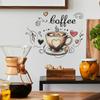 Adesivi murali con tazze da caffè Creative Love per la decorazione di sfondo di bar, carta da parati, cucina, abbellire la casa, decalcomanie autoadesive