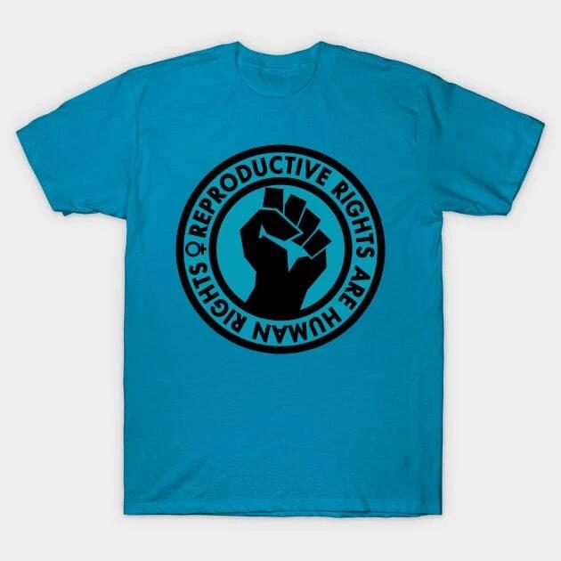 Reproductive Rights are Human Rights (teal) Made in Australia T-Shirt 4XL