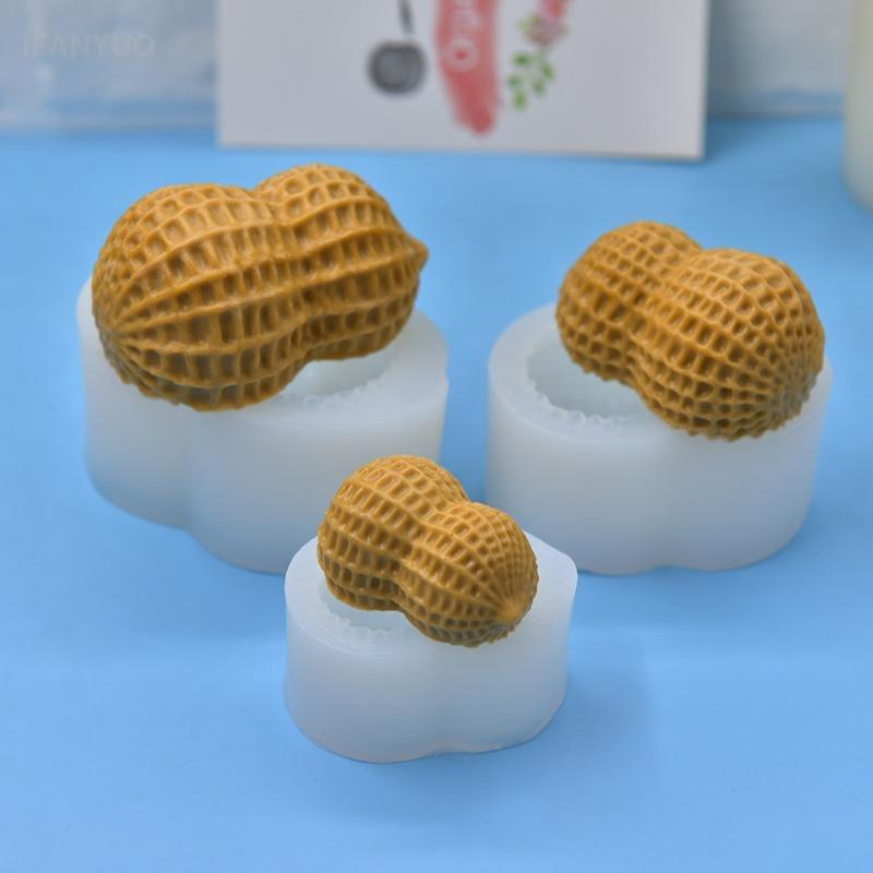3D Simulate Peanuts Silicone Mold French Dessert Chocolate Mousse Mould Cake Decorating Tools Bakeware DIY Plaster Candle Model