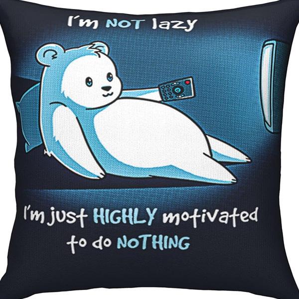 Creative Cartoon Cute Animal Print Linen Pillow Case Home Sofa Car Decoration Pillow