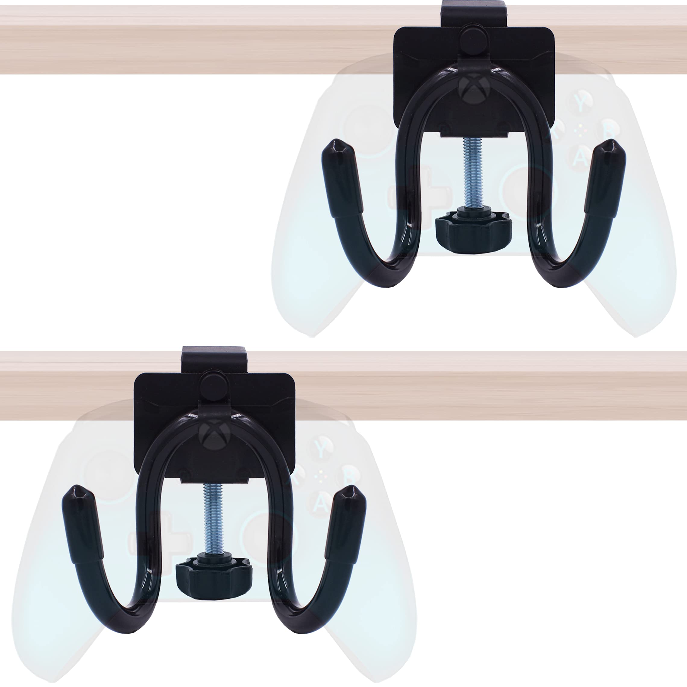 

YYST Desk Mount Game Controller Holder Hanger Holder Storage Rack Compatible with X Pro Controller Clamp-on PS3/PS4/PS5/Xbox 360/Xbox