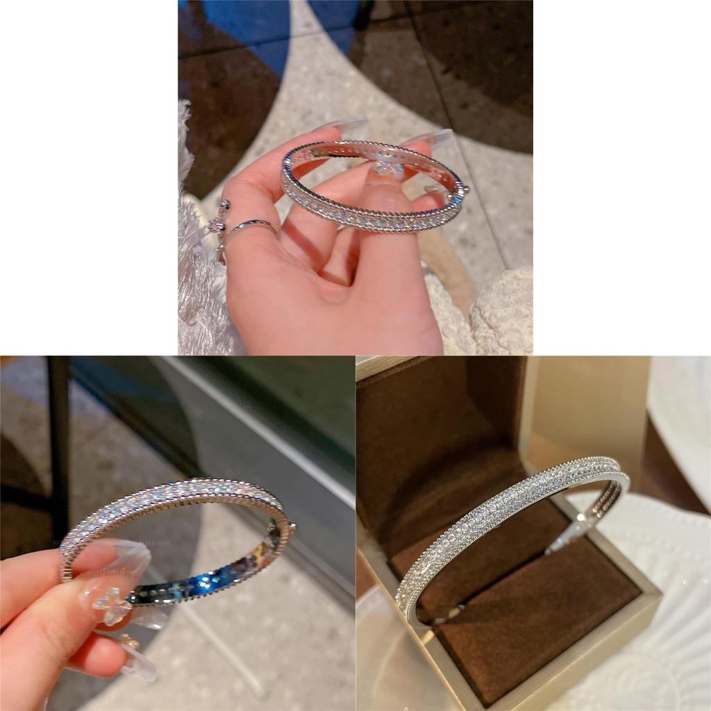 Geometric Zirconia Silver Bracelet For Women With Elegant Design For Office Wear