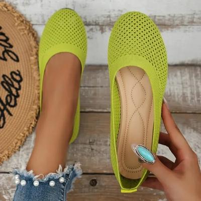 Damen Flache Schuhe Frühling und Herbst Neue Mode Runde Zehen Flache Schuhe Bequeme atmungsaktive Mesh-Casual Barfußschuhe