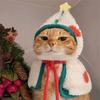 Warm Dog Christmas Cape Cute Pet Cloak Creative Clothing Cat Cosplay Costume  Winter Outfit