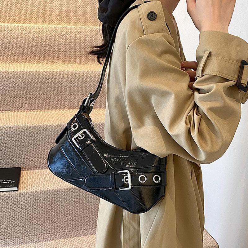 Damskie retro czerwone torby ze skóry PU uniwersalne torby na jedno ramię proste damskie torby wiszące modne torby nowe