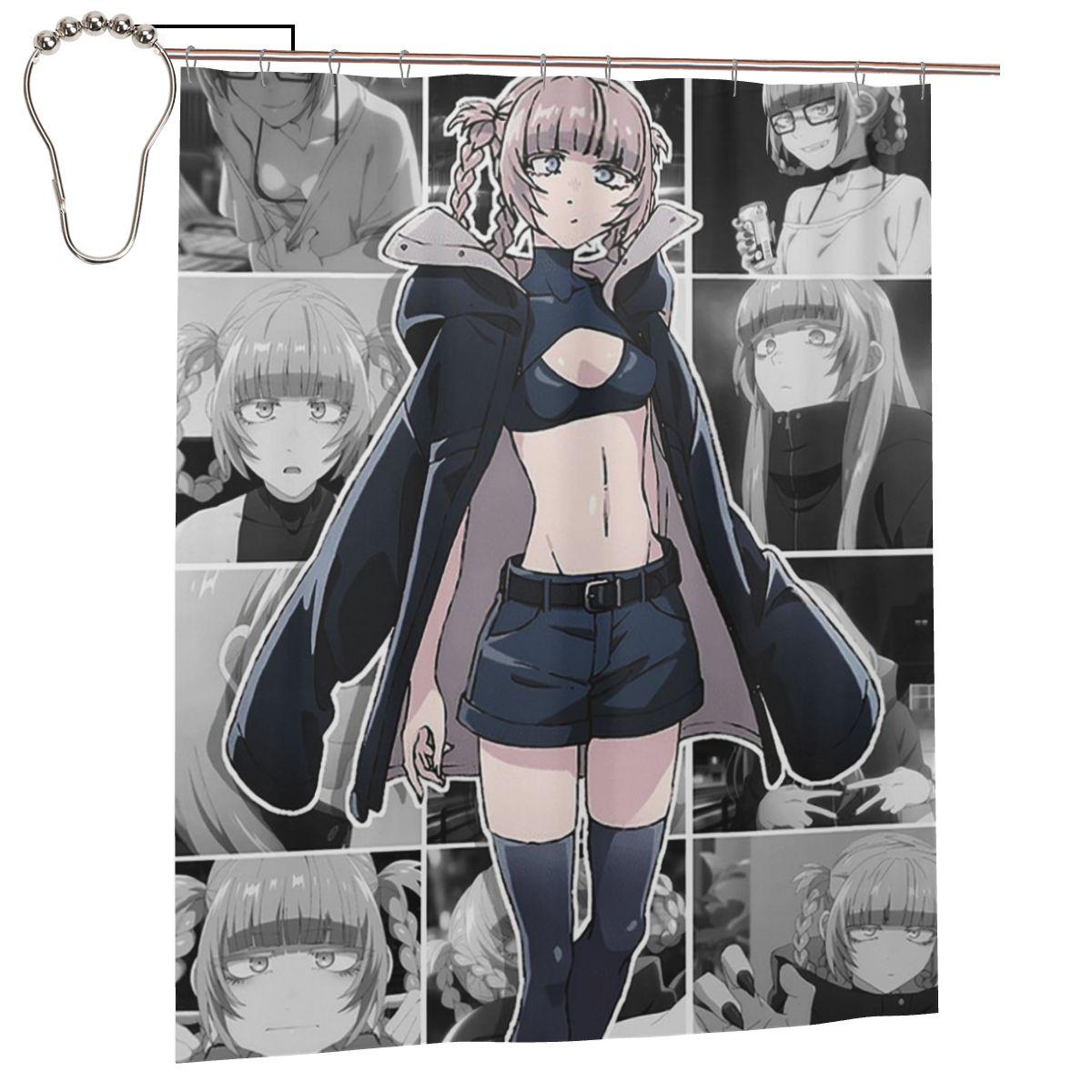

Call Of The Night Anime Nazuna Nanakusa Shower Curtain Bathroom Polyester Waterproof Bath Curtains With Hooks W60H190(CM)-1 Pcs