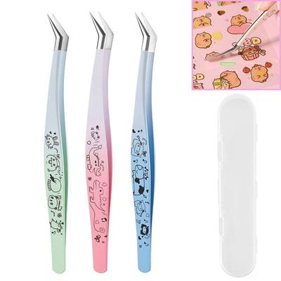 Hoge Precisie Wimpertangetjes Roestvrij Staal Wimperkruller Miniatuur Scène Stickers