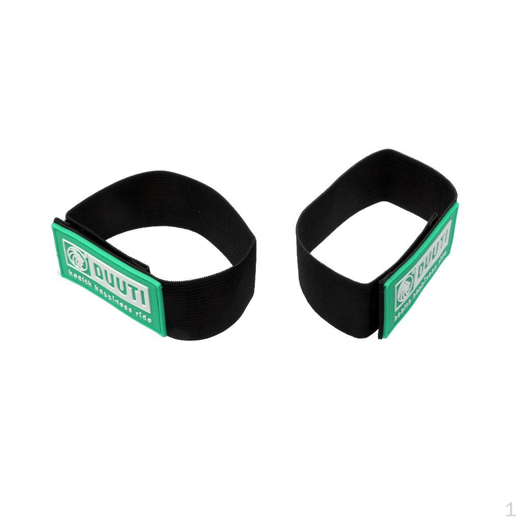 1 Pair Cycling Bike Elastic Trousers Pants Band Leg Strap Green